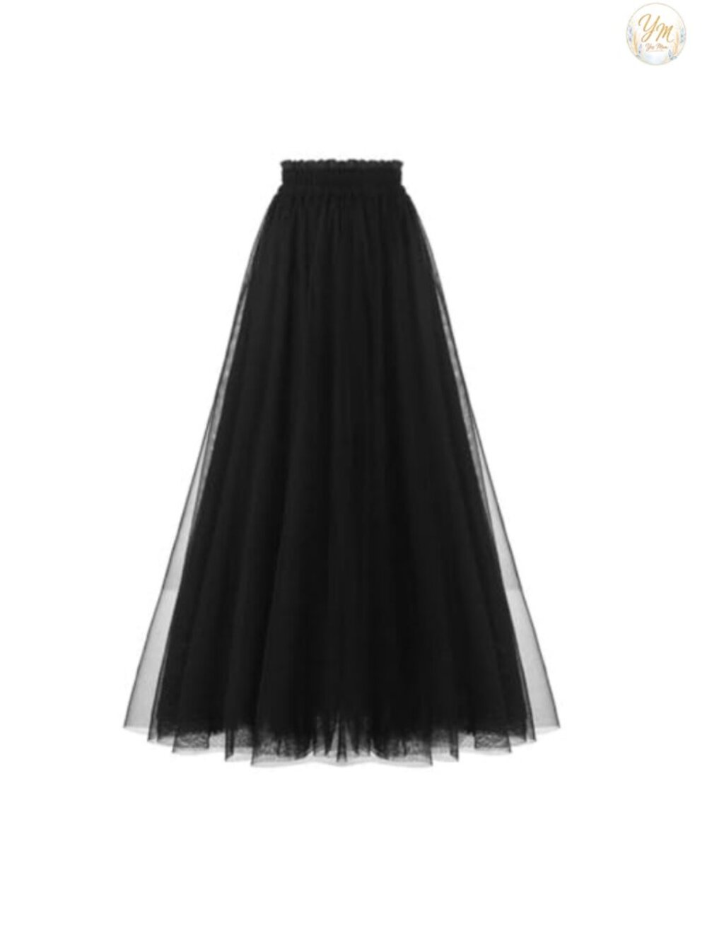 Tulle Skirt A-Line Layered Mesh Tutu Midi Length for Women
